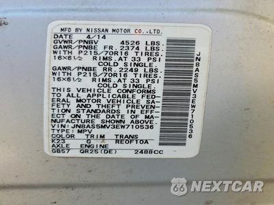 Zdjęcie 14 z 14 samochodu: 2014 NISSAN ROGUE SELECT S VIN:JN8AS5MV3EW710536 - miniatura
