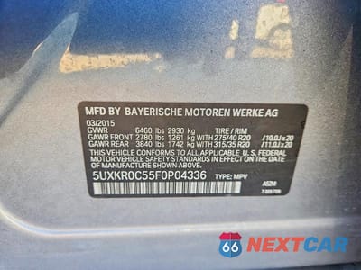 Zdjęcie 13 z 13 samochodu: 2015 BMW X5 XDRIVE35I VIN:5UXKR0C55F0P04336 - miniatura