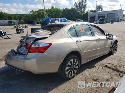 Trzecie zdjęcie samochodu z tyłu: 2014 HONDA ACCORD HYBRID EXL VIN:1HGCR6F51EA009219 - miniatura