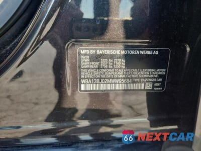 Zdjęcie 13 z 13 samochodu: 2021 BMW 530 XI VIN:WBA13BJ02MWW95684 - miniatura