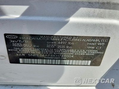 Zdjęcie 13 z 13 samochodu: 2019 HYUNDAI SONATA SEL VIN:5NPE34AF8KH769004 - miniatura