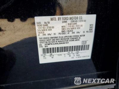 Zdjęcie 13 z 13 samochodu: 2020 FORD EDGE SEL VIN:2FMPK3J95LBA96181 - miniatura