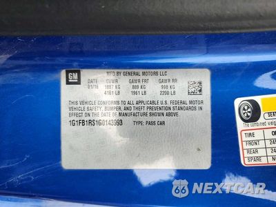 Zdjęcie 12 z 12 samochodu: 2016 CHEVROLET CAMARO LT VIN:1G1FB1RS1G0143993 - miniatura