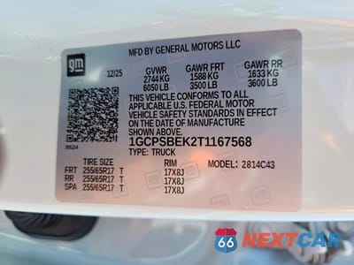 Zdjęcie 13 z 13 samochodu: 2026 CHEVROLET COLORADO VIN:1GCPSBEK2T1167568 - miniatura