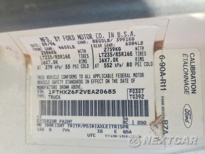 Zdjęcie 12 z 12 samochodu: 1997 FORD F250 VIN:1FTHX26F2VEA20685 - miniatura