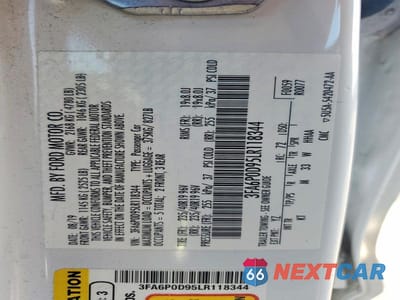 Zdjęcie 12 z 12 samochodu: 2020 FORD FUSION TITANIUM VIN:3FA6P0D95LR118344 - miniatura