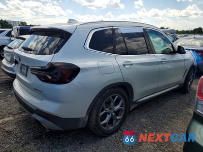 Trzecie zdjęcie samochodu z tyłu: 2022 BMW X3 XDRIVE30I VIN:5UX53DP03N9J12108 - miniatura