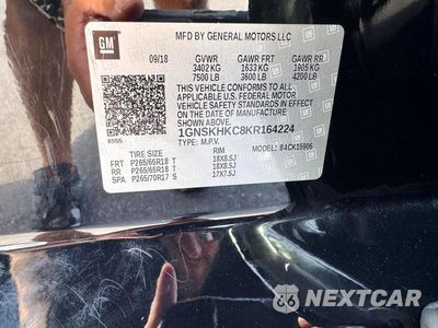 Zdjęcie 13 z 13 samochodu: 2019 CHEVROLET SUBURBAN K1500 LT VIN:1GNSKHKC8KR164224 - miniatura