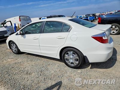 Drugie zdjęcie samochodu z przodu: 2012 HONDA CIVIC HYBRID L VIN:JHMFB4F39CS001989 - miniatura