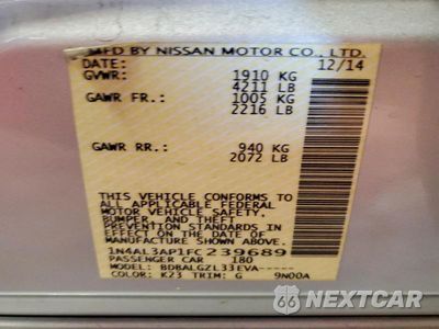 Zdjęcie 12 z 12 samochodu: 2015 NISSAN ALTIMA 2.5 S VIN:1N4AL3AP1FC239689 - miniatura