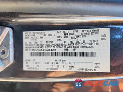 Zdjęcie 13 z 13 samochodu: 2015 FORD ESCAPE SE VIN:1FMCU9GX4FUA54004 - miniatura