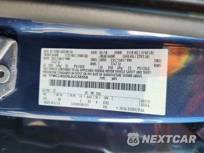 Zdjęcie 12 z 12 samochodu: 2018 FORD ESCAPE SE VIN:1FMCU9GD6JUC58558 - miniatura