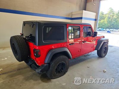 Trzecie zdjęcie samochodu z tyłu: 2019 JEEP WRANGLER UNLIMITED SPORT VIN:1C4HJXDN3KW593206 - miniatura