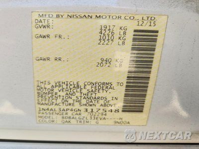 Zdjęcie 12 z 12 samochodu: 2016 NISSAN ALTIMA 2.5 S VIN:1N4AL3AP4GN317548 - miniatura