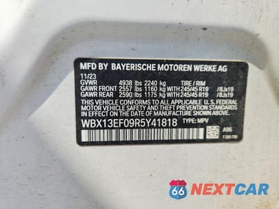 Zdjęcie 13 z 13 samochodu: 2024 BMW X1 M35I VIN:WBX13EF09R5Y41818 - miniatura