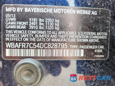 Zdjęcie 13 z 13 samochodu: 2013 BMW 535 I VIN:WBAFR7C54DC828795 - miniatura