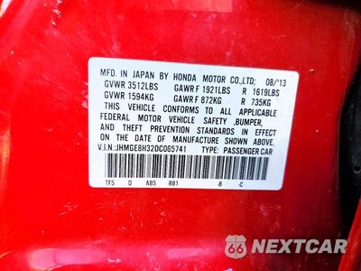 Zdjęcie 13 z 13 samochodu: 2013 HONDA FIT VIN:JHMGE8H32DC065741 - miniatura