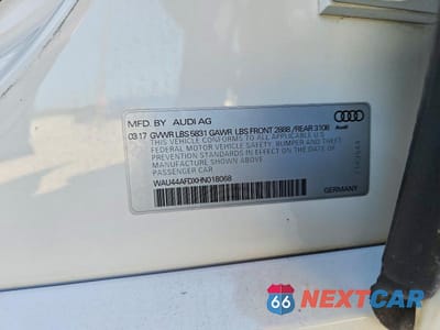 Zdjęcie 12 z 12 samochodu: 2017 AUDI A8 L QUATTRO VIN:WAU44AFDXHN018068 - miniatura