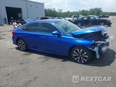 Czwarte zdjęcie samochodu z boku: 2022 HONDA CIVIC EX VIN:2HGFE1F79NH313719 - miniatura