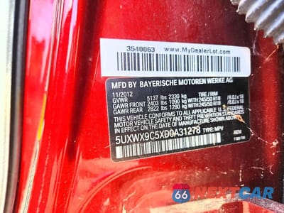 Zdjęcie 13 z 13 samochodu: 2013 BMW X3 XDRIVE28I VIN:5UXWX9C5XD0A31278 - miniatura