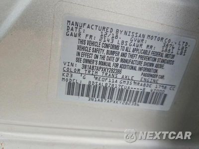 Zdjęcie 12 z 12 samochodu: 2019 NISSAN SENTRA S VIN:3N1AB7APXKY282386 - miniatura