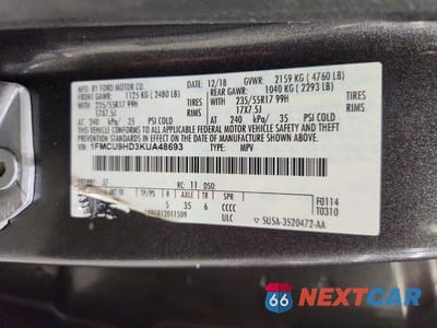 Zdjęcie 13 z 13 samochodu: 2019 FORD ESCAPE SEL VIN:1FMCU9HD3KUA48693 - miniatura