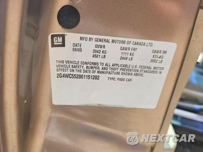 Zdjęcie 12 z 12 samochodu: 2006 BUICK LACROSSE CX VIN:2G4WC552861151282 - miniatura