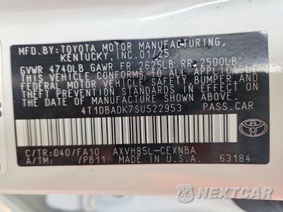 Zdjęcie 12 z 12 samochodu: 2025 TOYOTA CAMRY LE VIN:4T1DBADK7SU522953 - miniatura