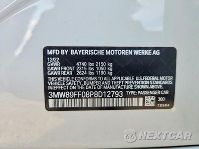 Zdjęcie 13 z 13 samochodu: 2023 BMW 330XI VIN:3MW89FF08P8D12793 - miniatura