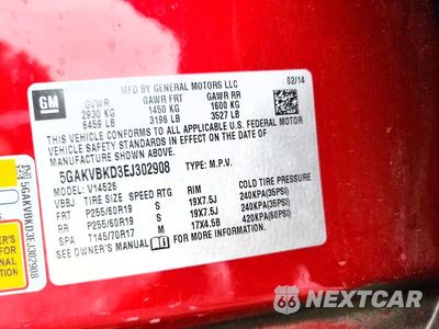 Zdjęcie 13 z 13 samochodu: 2014 BUICK ENCLAVE VIN:5GAKVBKD3EJ302908 - miniatura