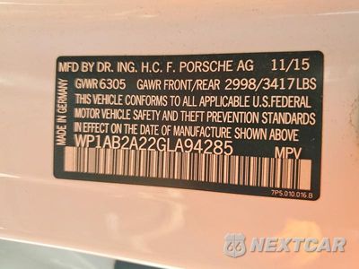 Zdjęcie 14 z 14 samochodu: 2016 PORSCHE CAYENNE S VIN:WP1AB2A22GLA94285 - miniatura