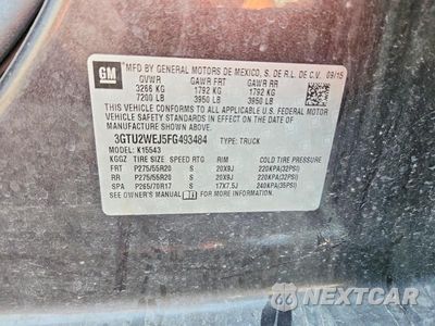 Zdjęcie 12 z 12 samochodu: 2015 GMC SIERRA K1500 DENALI VIN:3GTU2WEJ5FG493484 - miniatura