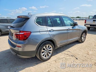 Trzecie zdjęcie samochodu z tyłu: 2013 BMW X3 XDRIVE28I VIN:5UXWX9C52D0D08148 - miniatura