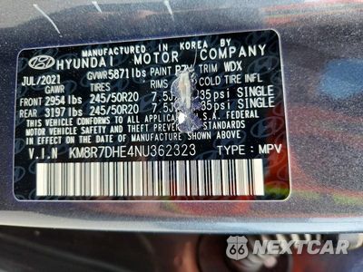 Zdjęcie 13 z 13 samochodu: 2022 HYUNDAI PALISADE CALLIGRAPHY VIN:KM8R7DHE4NU362323 - miniatura