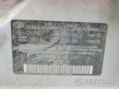 Zdjęcie 12 z 12 samochodu: 2015 HYUNDAI ELANTRA SE VIN:5NPDH4AE8FH603561 - miniatura