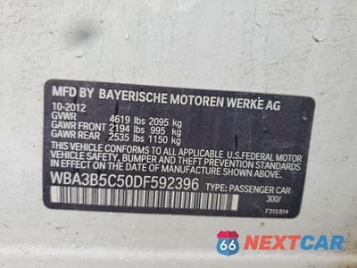 Zdjęcie 12 z 12 samochodu: 2013 BMW 328 XI SULEV VIN:WBA3B5C50DF592396 - miniatura