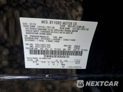 Zdjęcie 13 z 13 samochodu: 2019 FORD FLEX LIMITED VIN:2FMHK6D85KBA06101 - miniatura