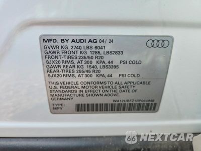 Zdjęcie 12 z 12 samochodu: 2024 AUDI Q4 E-TRON SPORTBACK PREMIUM VIN:WA12UBFZ1RP064948 - miniatura