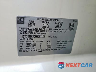 Zdjęcie 13 z 13 samochodu: 2015 CADILLAC ESCALADE LUXURY VIN:1GYS4MKJ0FR527223 - miniatura