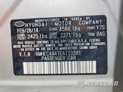 Zdjęcie 12 z 12 samochodu: 2014 HYUNDAI SONATA HYBRID VIN:KMHEC4A41EA110381 - miniatura