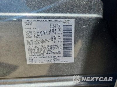 Zdjęcie 13 z 13 samochodu: 2021 NISSAN MURANO PLATINUM VIN:5N1AZ2DJ3MC130069 - miniatura