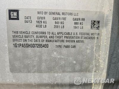 Zdjęcie 13 z 13 samochodu: 2013 CHEVROLET CRUZE LS VIN:1G1PA5SH0D7285400 - miniatura