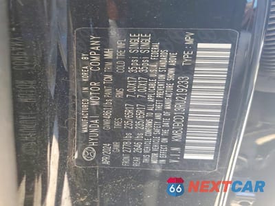 Zdjęcie 12 z 12 samochodu: 2024 HYUNDAI TUCSON BLUE VIN:KM8JBCD13RU219233 - miniatura