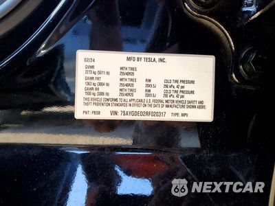 Zdjęcie 12 z 12 samochodu: 2024 TESLA MODEL Y VIN:7SAYGDED2RF020317 - miniatura