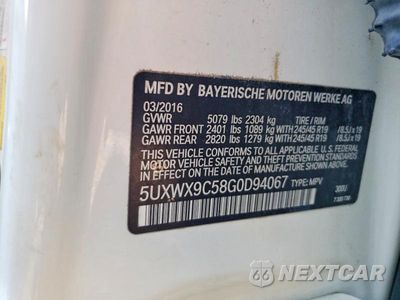 Zdjęcie 12 z 12 samochodu: 2016 BMW X3 XDRIVE28I VIN:5UXWX9C58G0D94067 - miniatura