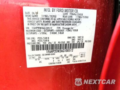 Zdjęcie 12 z 12 samochodu: 2010 FORD TAURUS SEL VIN:1FAHP2EW2AG100512 - miniatura