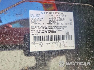Zdjęcie 14 z 14 samochodu: 2019 FORD EDGE ST VIN:2FMPK4AP2KBC10530 - miniatura