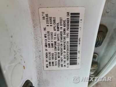 Zdjęcie 12 z 12 samochodu: 2013 HONDA ACCORD EXL VIN:1HGCR2F81DA004734 - miniatura
