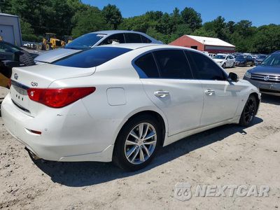 Trzecie zdjęcie samochodu z tyłu: 2014 INFINITI Q50 PREMIUM VIN:JN1BV7AR4EM704527 - miniatura