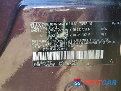 Zdjęcie 13 z 13 samochodu: 2016 TOYOTA RAV4 XLE VIN:2T3RFREV8GW450113 - miniatura
